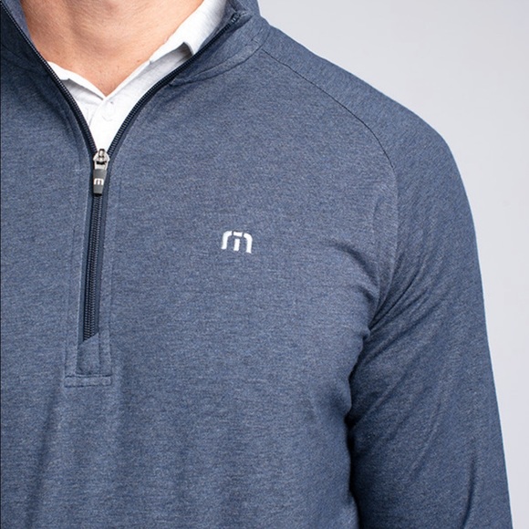 NEW Travis Mathew ZACHARY 1/2 Zip Jacket M Blue - Picture 4 of 7